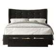 thumbnail image 3 of HMD Bennett Full Tufted Upholstered Storage Panel Bed, Black, 3 of 3