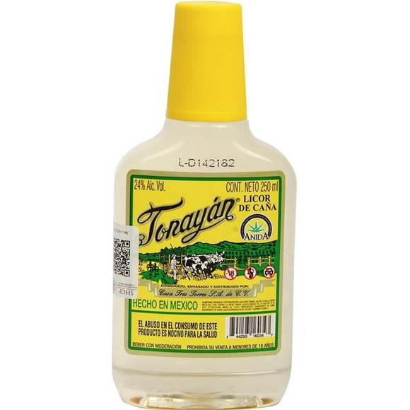 Caja de 24 Licor De Caña Tonayan Pet Amarillo 250 ml