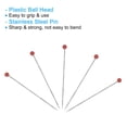 thumbnail image 4 of Uxcell Sewing Pins, 1.5 Inch Pearlized Ball Head Pins Straight Pin Red, 100Pack, 4 of 6
