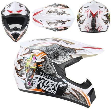 Nsxcdh Mtb Motocross Helmet,Abs Shell 950g 20.5 to 23.6 in Head Range,Impact Absorbing Foam Ventilated Liner Removable Washable Downhill off Road Racing Youth Adult,Protective Gear