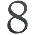 thumbnail image 1 of Spanish Rustic Hammered Wrought Iron Address Number 4 inch 8 (Black), 1 of 3