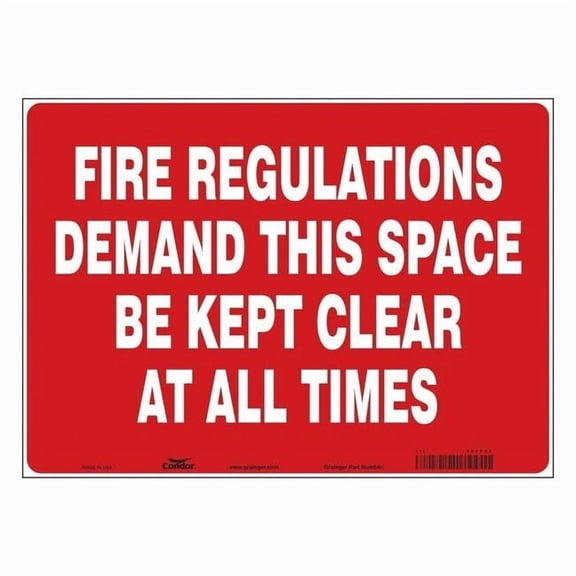 Condor Safety Sign,10 in x 14 in,Vinyl 469F55