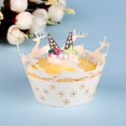 thumbnail image 3 of 50 piezas de envoltorios para cupcakes de Navidad, envoltorios para pasteles, estuches, soporte para Colco Envolturas de Magdalena, 3 of 3