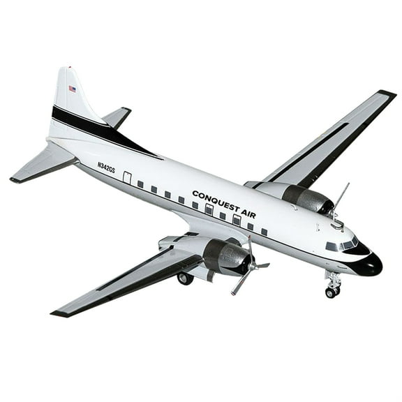 Convair C-131 Commercial Aircraft White with Black Tail Stripes "Gemini 200" Series 1/200 Diecast Model by GeminiJets