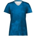 thumbnail image 3 of Holloway Sportswear S Womens Stock Cotton-Touch Poly Tee Royal Cloud Print 222796, 3 of 5