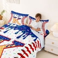 thumbnail image 3 of Erosebridal Initial Letter K Full Size Sheets for Boy, Cute Ball Print Bed Sheets, 4 Pieces, 3 of 5