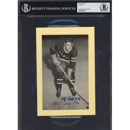 Alf Pike Autographed 1944-63 Beehive Group 2 5.5x8 Photo New York Rangers Beckett BAS #12487154