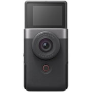 Canon PowerShot V10 Vlog Camera, Silver | Fixed 19mm Wide-Angle Lens, 4K Video, Face Detection | Built-in Mic + Stand