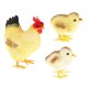 thumbnail image 5 of Figuras de animales de granja de pollo artificial, aves, adornos para decoración de mesa -3 Gallina, 5 of 9