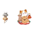 thumbnail image 1 of Reloj de pared con escultura de gato , estatua decorativa, adorno para pastel, figura colgante silenciosa para niños, oficina, dormitorio, c, 1 of 8