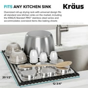 KRAUS Multipurpose Over-Sink Roll-Up Dish Drying Rack in Light Grey