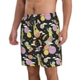 thumbnail image 2 of KLL Cartoon Astronaut In Spacesuit Men's Casual Summer Beach Shorts Hawaiian Shorts with Pockets-Large, 2 of 5
