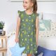 thumbnail image 4 of Balery Cute Yoga Frogs Camisón de princesa para niñas, pijama de algodón con mangas abullonadas, suave y bonito.-Large, 4 of 6