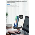 thumbnail image 2 of HOOFUN Wireless Charger, Wireless Charger 3 in 1 Wireless Charging Station 15W Fast Charging Vecal Stand Compatible with iOS Smartphone Watch True Wireless Stereo Ears, 2 of 9