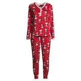 Snoopy Women's/Women's Plus Size, 3-Piece Night Pajama Set with Socks ...