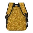 thumbnail image 4 of Xecao Gold Glitter Backpack, a stylish and functional choice for both men and women, is the perfect basic bookbag for college, work, or travel, 4 of 5