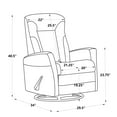 thumbnail image 4 of Kayto INC 29.5" Width Swivel Recliner Chair Glider Recliner Couch, 4 of 5
