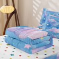 thumbnail image 5 of Manfei Cute Kitten Paw Zipper Twin Comforter Sets with Fitted Sheet and 2 Pillowcases, Dreamy Cloud Galaxy Zipper Bedding Set, Blue Purple, Polkadot Reversible, 4 Pieces, 5 of 7