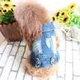 thumbnail image 4 of GOOHOCHY Chalecos para mascotas Chaqueta de mezclilla para perro Sudaderas con capucha Chaqueta de cachorro para perros pequeños y medianos (S), 4 of 7