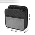 thumbnail image 4 of Unique Bargains Car Trash Can Hanging Front Rear Seats Faux Leather Trash Bin Silver Tone 1pcs, 4 of 6