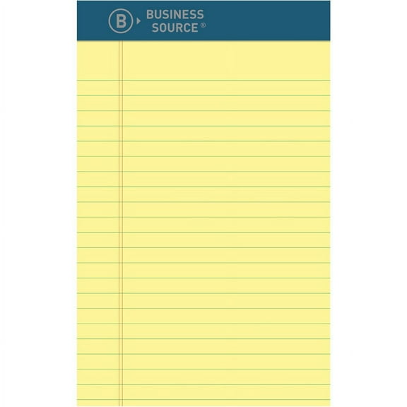 Business Source 5x8 Premium Writing Pad - 2.50" x 5"8" - Tear Proof, Sturdy Back, Bleed-free - 1 Dozen | Bundle of 2 Dozen