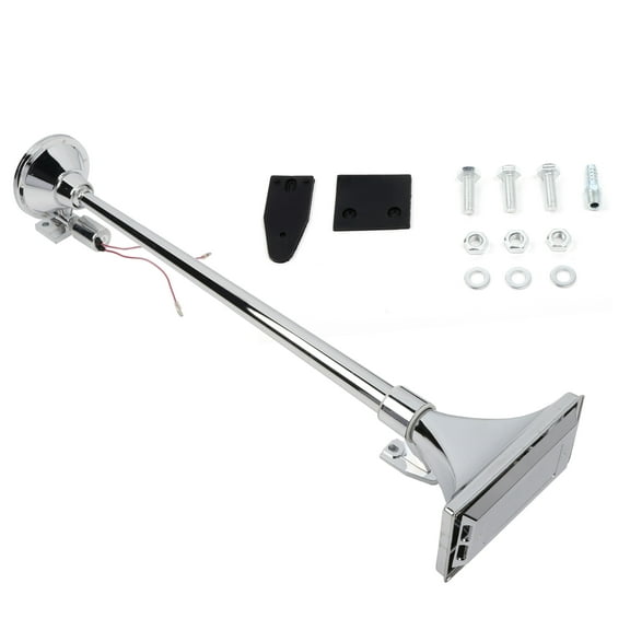 Air Horn Single Trumpet Air Horn Single Trumpet Train Horn12V 105db, Air Horn Dual Trumpet Air Horn Compressor Kit Replacement chrome zinc(silver) , Electric Trains Horns for Any 12V Vehicles