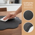 thumbnail image 4 of Unique Bargains Set of 6 Faux Leather Placemats for Kitchen Table Decor Black 15"x15", 4 of 7