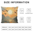 thumbnail image 5 of Autua Sunset Birds Mountains Graphic Decorative Cushion Throw Pillow Cover for Home Couch Living Room Bed Sofa Short Plush All Year Use Printed on Both Sides 1PC 20x20in, 5 of 5