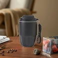 thumbnail image 1 of Birdeem Tasse de Voyage pour Café, Tasse à Café Isolée avec Couvercle et Poignée de Transport, Tasse de Voyage Anti-Fuite, Tasse Réutilisable en Acier Inoxydable Garde le Froid et le Chaud Adaptée pour Voiture, Quotidien, Voyage (Noir, 3.1x5.5in), 1 of 6