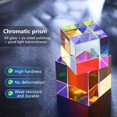 thumbnail image 2 of Sun Catcher Prism High Hardness Kaleidoscope Pattern 6-side Bright Science Cube Optical Prism Rainbow Maker Photography Prop, 2 of 7