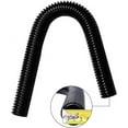 thumbnail image 2 of 24" Radiator Hose Flexible Stainless Steel Universal Water Hoses With 2Pcs Chrome Caps Black, 2 of 6
