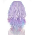 thumbnail image 4 of Onedor Long Curly Hair Full Wigs Cosplay Party Wig (Purple Blue) …, 4 of 8