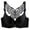 Black, variant on Ashirexll Plus Size Bras for Women no Underwire Comfortable Wireless Full Coverage Bra, Front Closure Butterfly Backless Everyday Bras, Push up Bras for Women Gray 40C