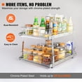 thumbnail image 3 of VEVOR 2-Tier Wire Pull Out Cabinet Under Sink Organizer 16x21 inch Drawer Basket, 3 of 8