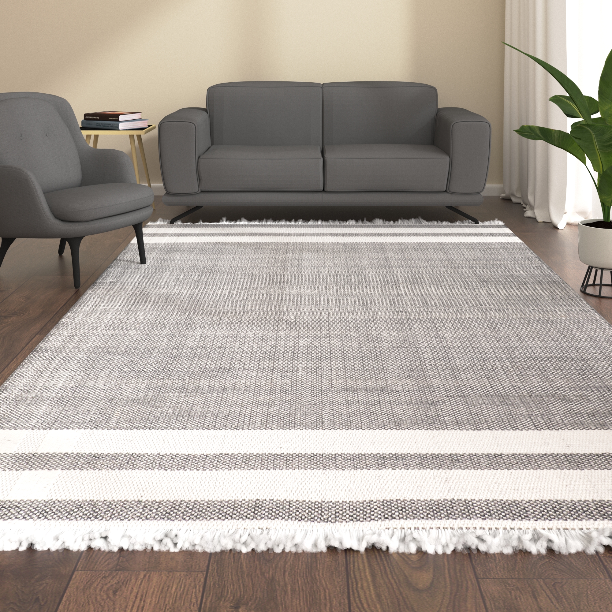 LR Home Atorina Outdoor Synthetic Eco-Friendly Performance Flatweave Area Rug, 9'x12'