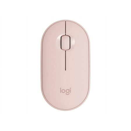 Logitech - Pebble M350 Wireless Optical Ambidextrous Mouse with Silent Click - Rose