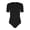 Black, variant on Womens Special Needs Adaptive Clothing Short Sleeve Back Zipper Anti-Strip Bodysuit with Feeding Tube Purple S
