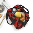 thumbnail image 5 of Bingfone Red And Black Abstract Skull Print Lunch Bag Insulated Lunch Box, Small Leakproof Cooler Food Lunch Containers Reusable High Capacity Lunch Tote Bags for Work, Travel, Outdoor, 5 of 5