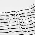 thumbnail image 5 of asdoklhq Maternity Clothes for Women Clearance,Home Pregnant Clothes Quarter Sleeve Striped Tops Pocket Shorts Maternity Suit, 5 of 9