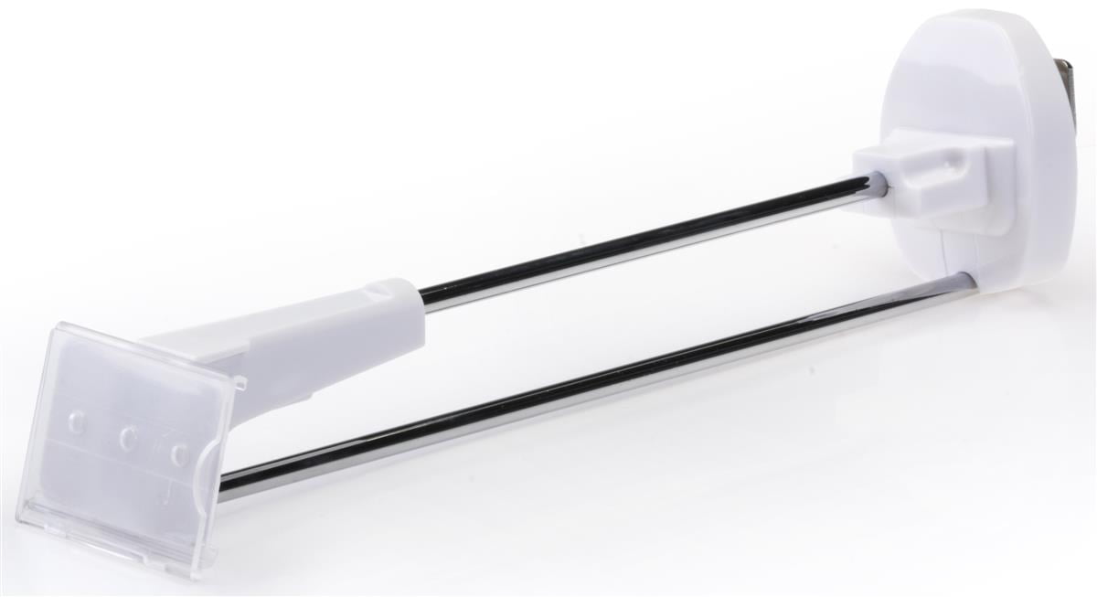 Locking Slatwall Hooks, Pegboard Compatible, 10.5", Secure Retail