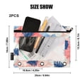 thumbnail image 3 of 2 Pack Flip Folders with Clear PVC Window Binder Pouches 3-Ring Binder Organizer for Office & Home Pink and Blue Large Flowers, 3 of 6