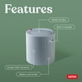 thumbnail image 4 of Keter Side Table Cooler 10.3 Gallon Cooler 3 in 1 Outdoor Patio Table and Ice Chest Storage, Ideal Hot Tub Table, Decor and Outdoor Patio Bar, Portable Bar, Rattan Look Bluish Grey, 4 of 9