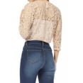 thumbnail image 3 of Women's Casual Lace Bolero Crochet Open Cardigan 3/4 Sleeve Sheer Cover Up Jacket, 3 of 6