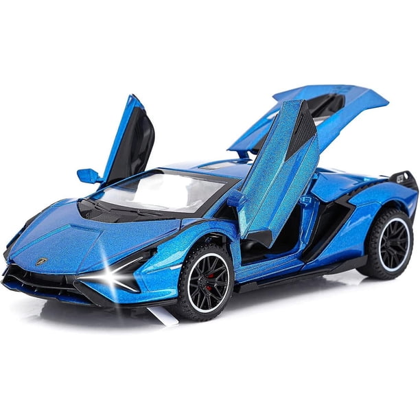 Coches de juguete Sian FKP3, coche de juguete de metal con luz y sonido, coche de juguete extraíble