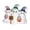 E002- B, variant on Cute Ghost Decor, Trick Or Treat Themed 3 Ghost Statue with Colorful Witch Hats and Pastel Pumpkin Pails, for Halloween Indoor Decorations Halloween Table Decorations Home