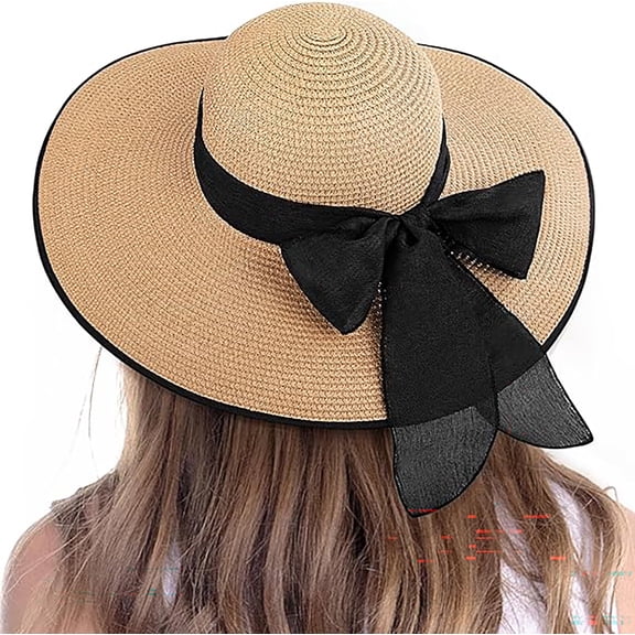 Womens Sun Hat, Wide Brim UPF 50 UV Sun Outdoor Protection Summer Straw Hat Packable Foldable Beach Sun Straw Hats