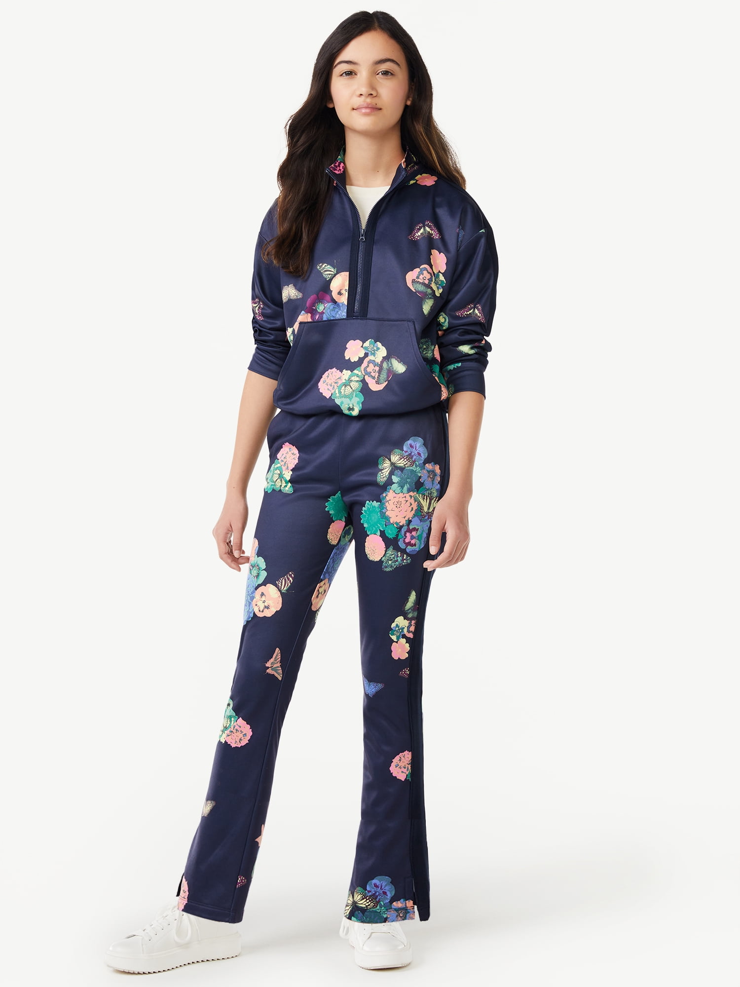 Free Assembly Girls Long Track Pants, Sizes 4-18