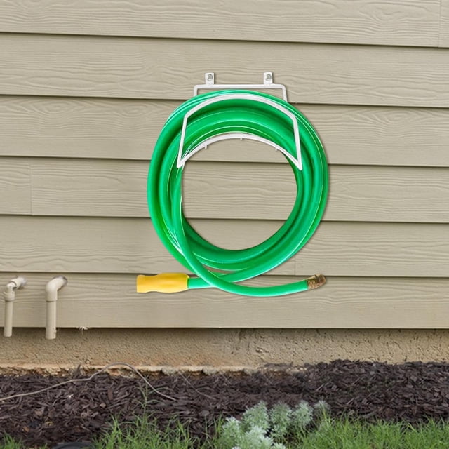 Soporte Para Manguera De Jardín De Pared, Soporte Para Carrete De Manguera De Agua Para Terraza Exterior Y Césped