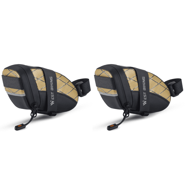 Bolsa para sillín de bicicleta, impermeable, para sillín de bicicleta (amarilla)