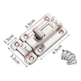 thumbnail image 1 of 1 Pcs Stainless Steel Door Security Slide Latch Lock Bolt Surface Mounted Door Window Cabinet Latch Door Latches Hardware 1 - Does Not Contain Composite Wood 2Inch, 1 of 10